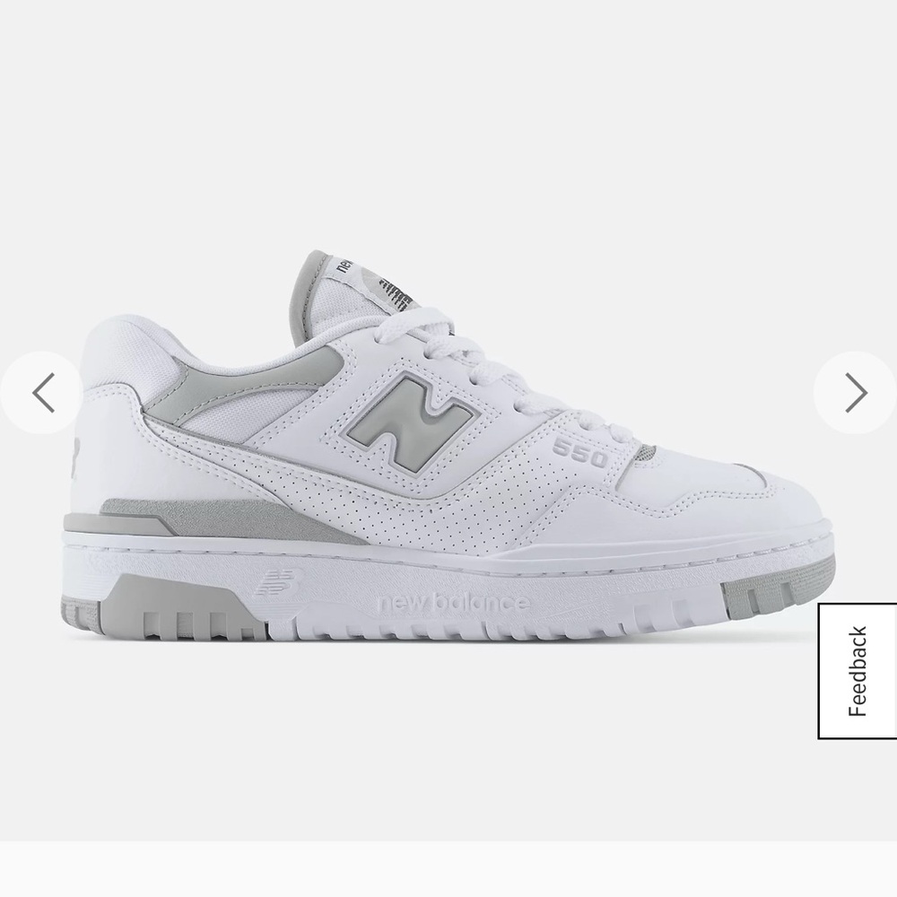 New Balance 550 White and Green Sneakers
